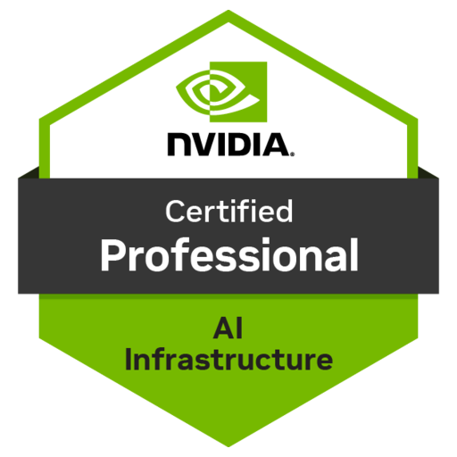 NVIDIA-Certified Professional: AI Infrastructure — official NVIDIA certification badge